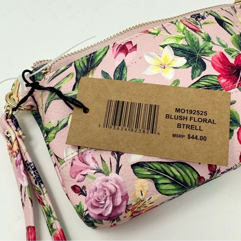 Steve Madden Pink Floral Pouch Wallet Wristlet NWT